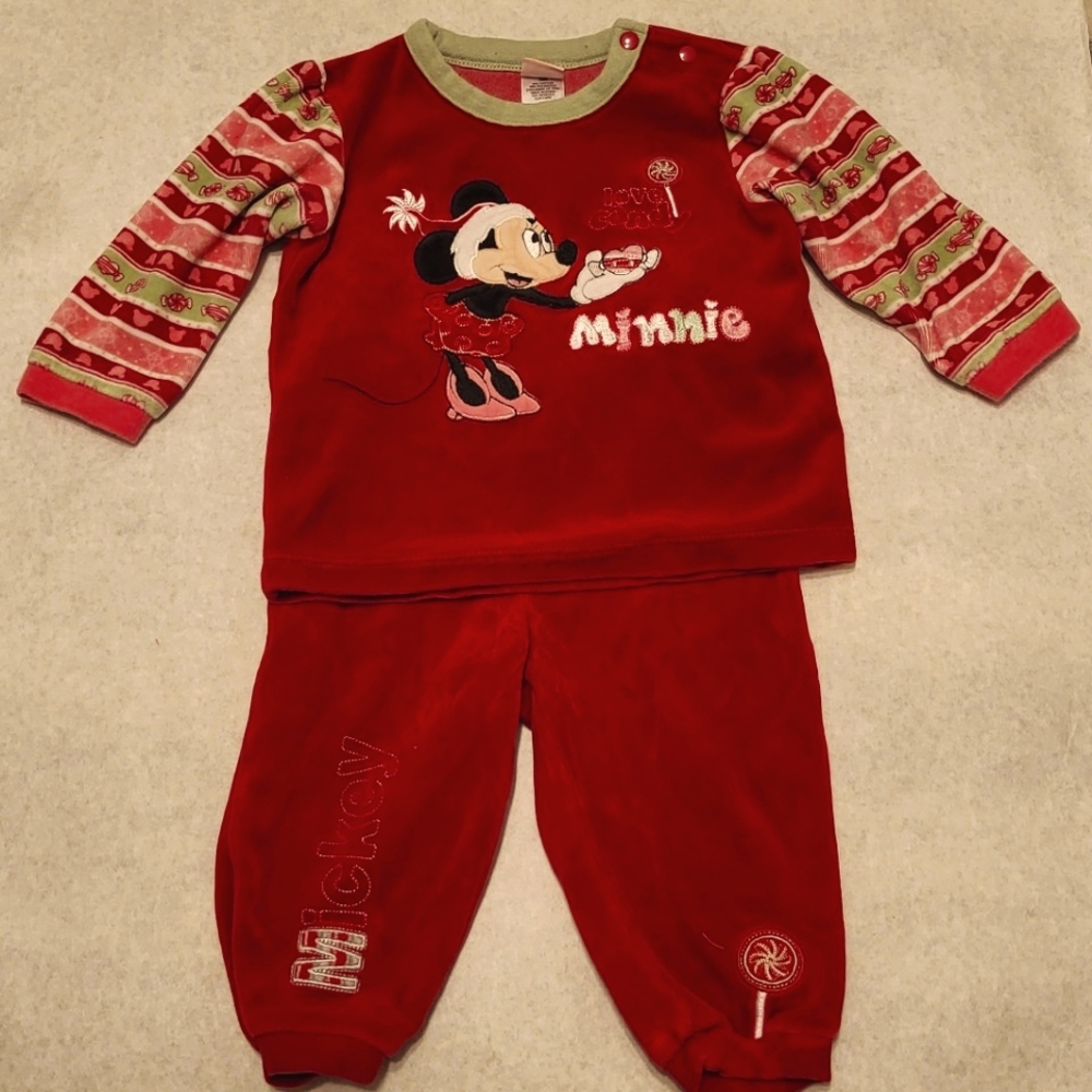 Disney Minnie Mouse two piece velour outfit